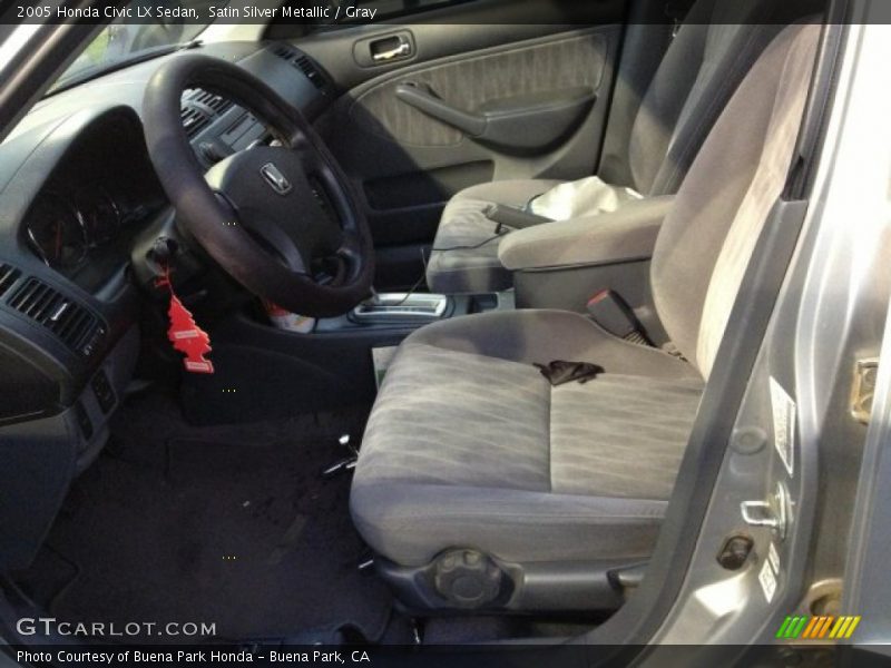 Satin Silver Metallic / Gray 2005 Honda Civic LX Sedan