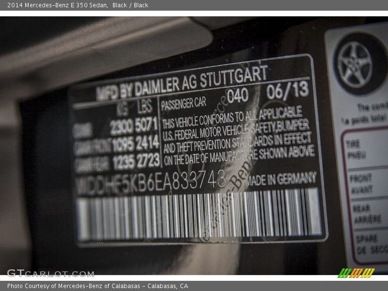 Black / Black 2014 Mercedes-Benz E 350 Sedan