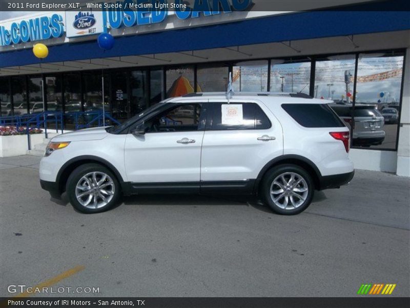 White Suede / Medium Light Stone 2011 Ford Explorer XLT