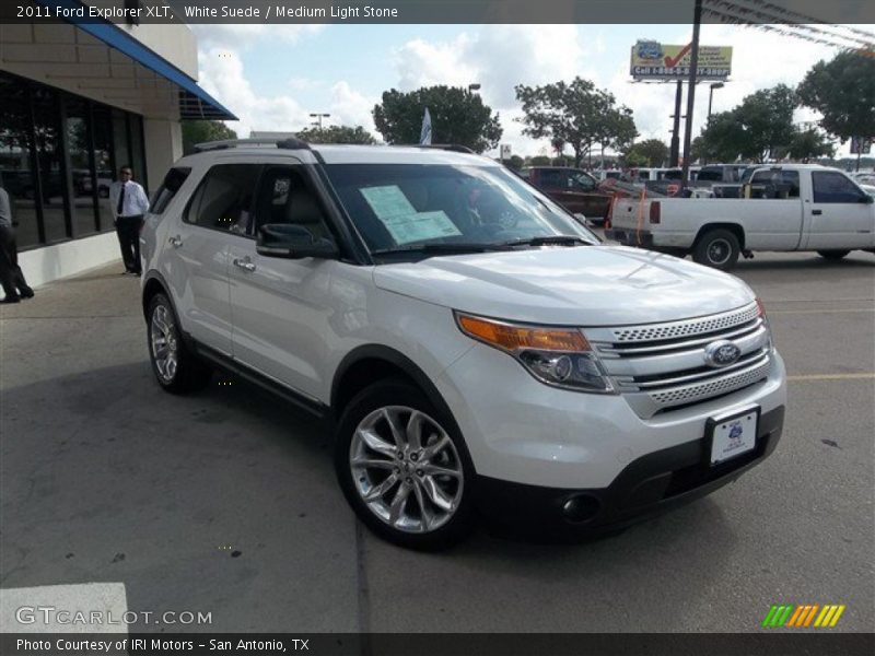 White Suede / Medium Light Stone 2011 Ford Explorer XLT