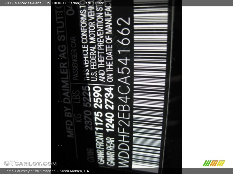 Black / Black 2012 Mercedes-Benz E 350 BlueTEC Sedan