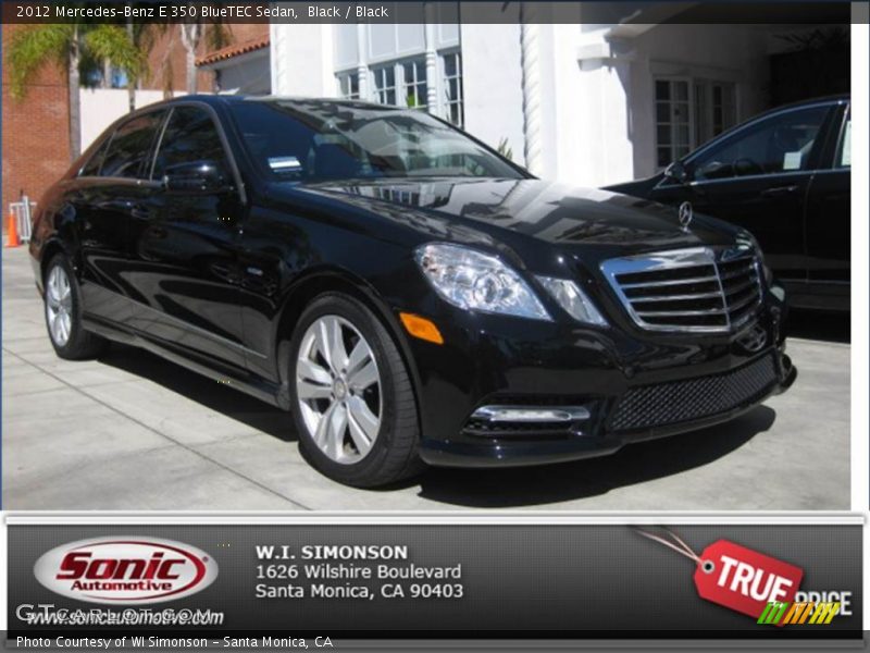 Black / Black 2012 Mercedes-Benz E 350 BlueTEC Sedan