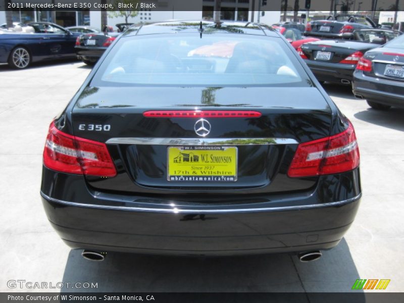Black / Black 2011 Mercedes-Benz E 350 Coupe