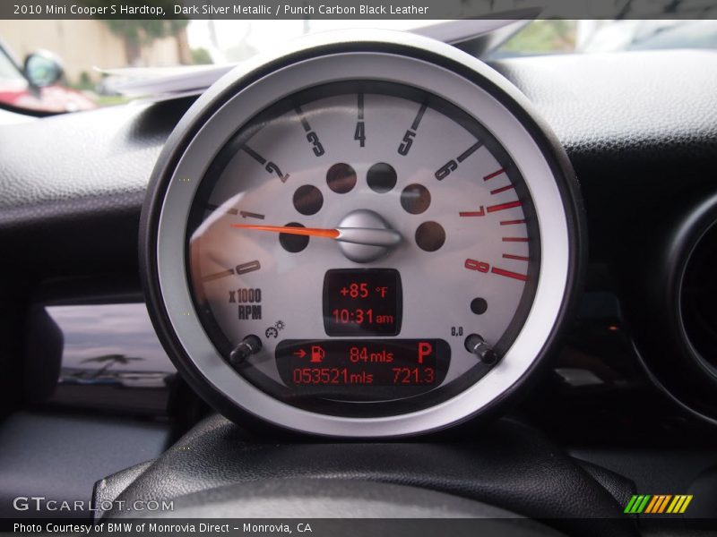 Dark Silver Metallic / Punch Carbon Black Leather 2010 Mini Cooper S Hardtop
