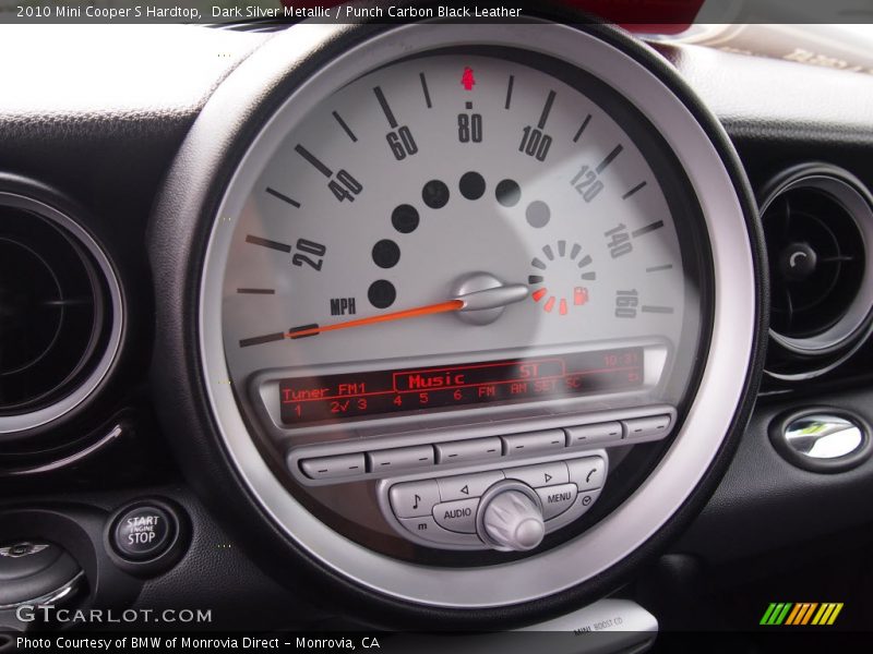 Dark Silver Metallic / Punch Carbon Black Leather 2010 Mini Cooper S Hardtop