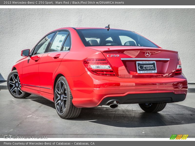 Mars Red / Black/Red Stitch w/DINAMICA Inserts 2013 Mercedes-Benz C 250 Sport