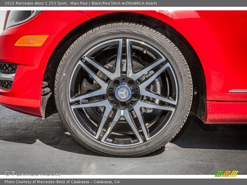 Mars Red / Black/Red Stitch w/DINAMICA Inserts 2013 Mercedes-Benz C 250 Sport