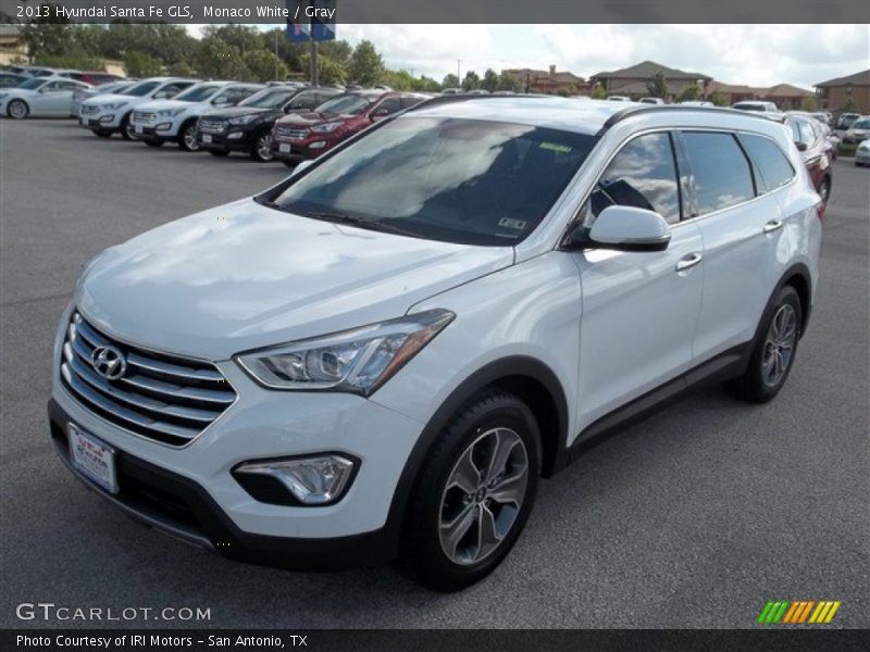 Monaco White / Gray 2013 Hyundai Santa Fe GLS