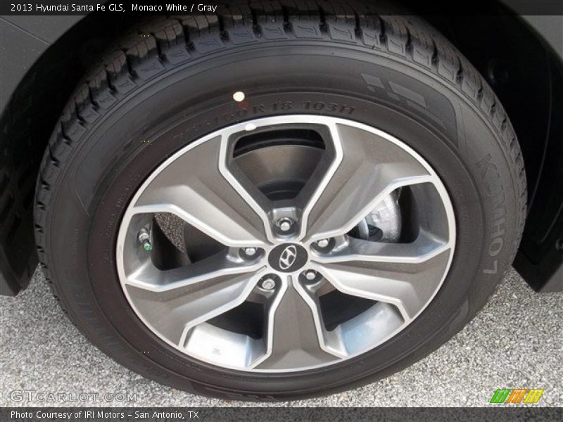 Monaco White / Gray 2013 Hyundai Santa Fe GLS
