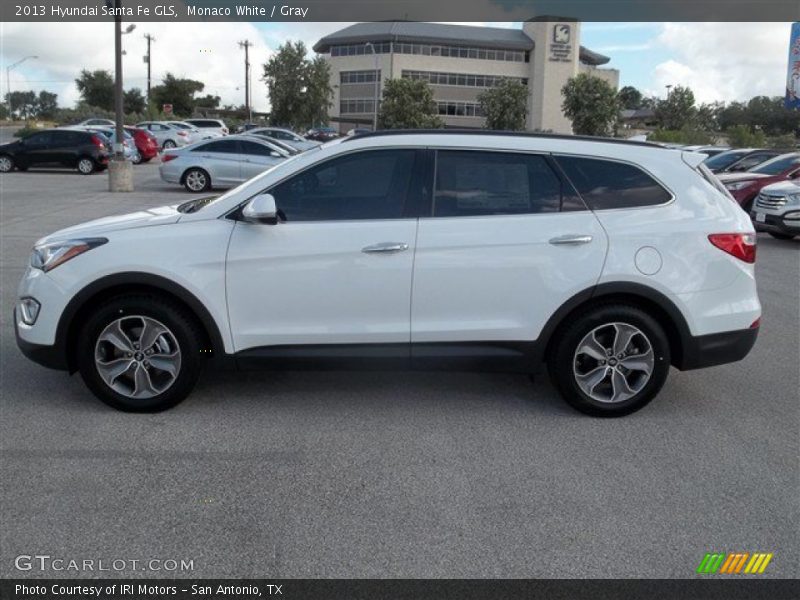 Monaco White / Gray 2013 Hyundai Santa Fe GLS