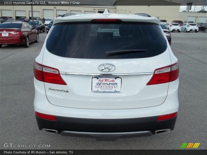 Monaco White / Gray 2013 Hyundai Santa Fe GLS