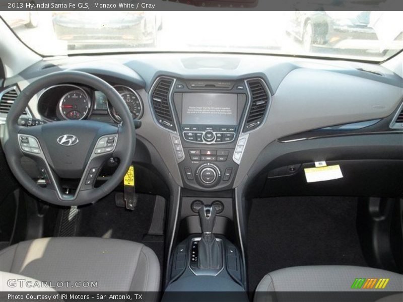 Monaco White / Gray 2013 Hyundai Santa Fe GLS