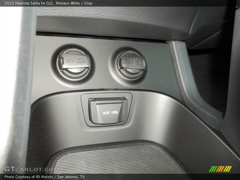 Monaco White / Gray 2013 Hyundai Santa Fe GLS