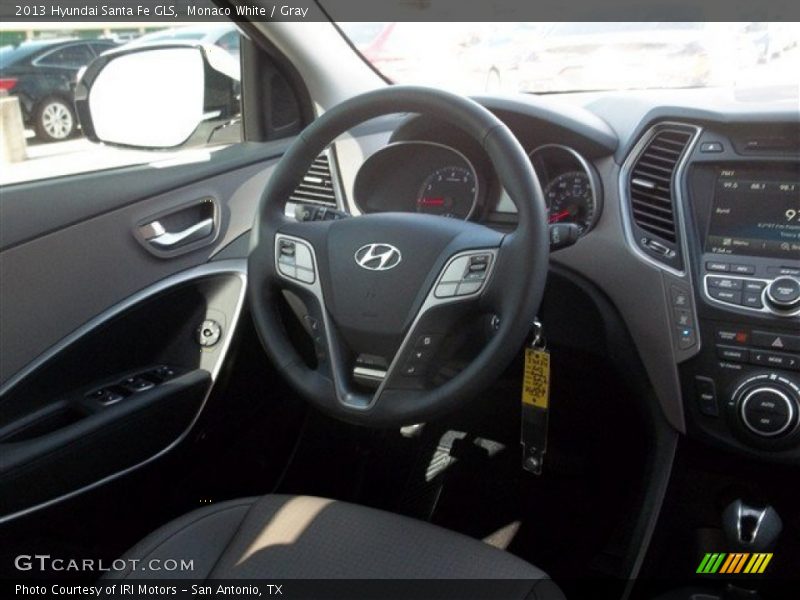 Monaco White / Gray 2013 Hyundai Santa Fe GLS