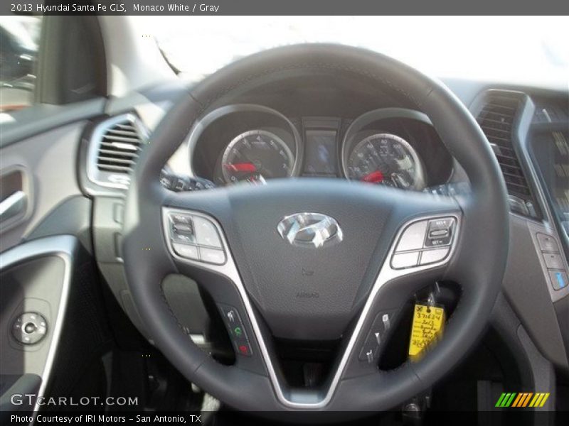 Monaco White / Gray 2013 Hyundai Santa Fe GLS