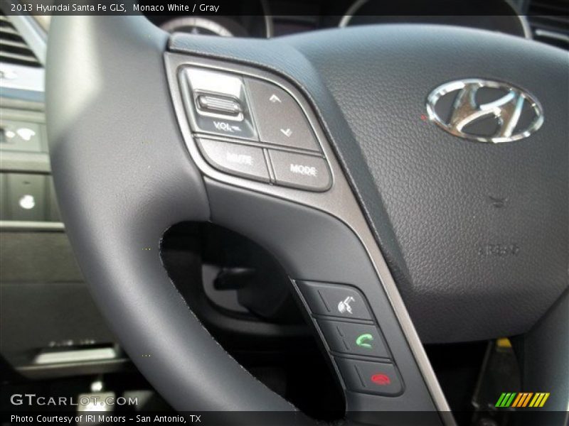 Monaco White / Gray 2013 Hyundai Santa Fe GLS