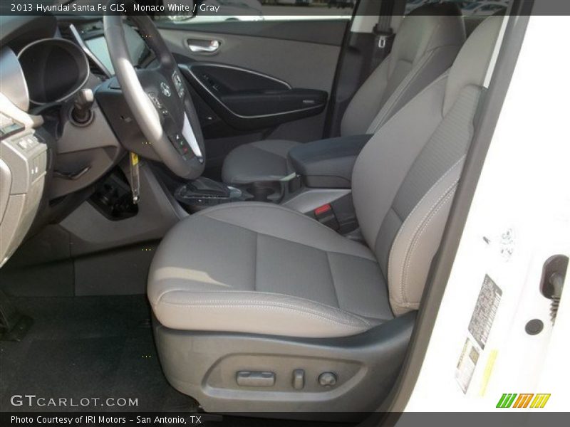 Monaco White / Gray 2013 Hyundai Santa Fe GLS