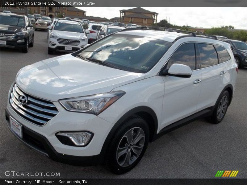 Monaco White / Gray 2013 Hyundai Santa Fe GLS