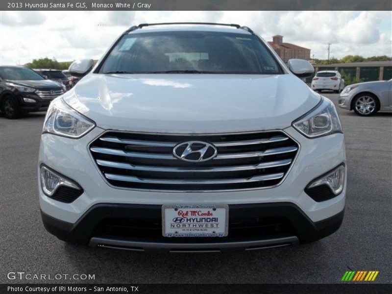 Monaco White / Gray 2013 Hyundai Santa Fe GLS