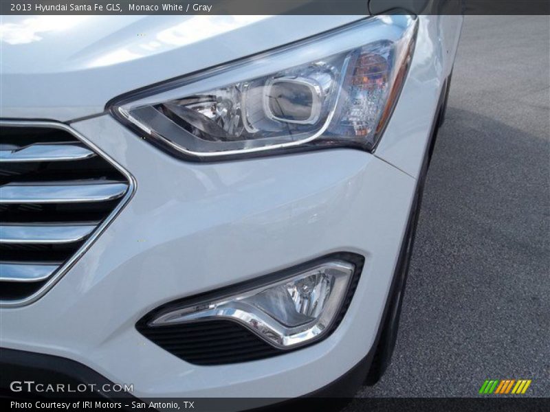 Monaco White / Gray 2013 Hyundai Santa Fe GLS