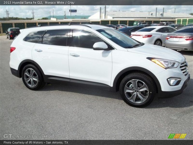 Monaco White / Gray 2013 Hyundai Santa Fe GLS