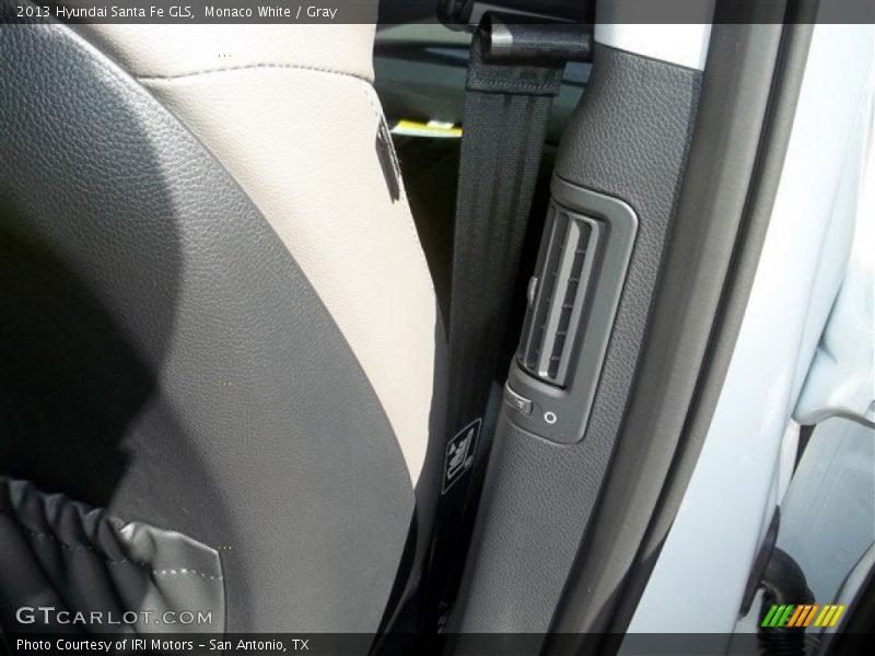 Monaco White / Gray 2013 Hyundai Santa Fe GLS
