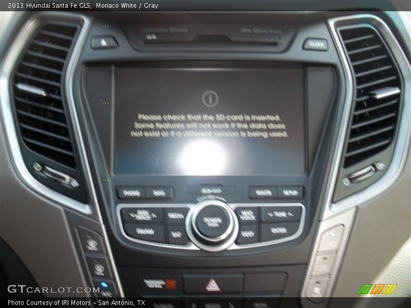 Monaco White / Gray 2013 Hyundai Santa Fe GLS