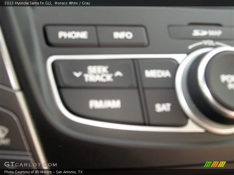 Monaco White / Gray 2013 Hyundai Santa Fe GLS