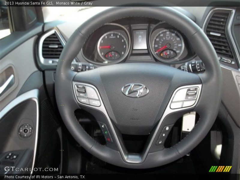 Monaco White / Gray 2013 Hyundai Santa Fe GLS