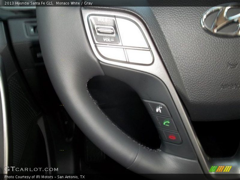 Monaco White / Gray 2013 Hyundai Santa Fe GLS