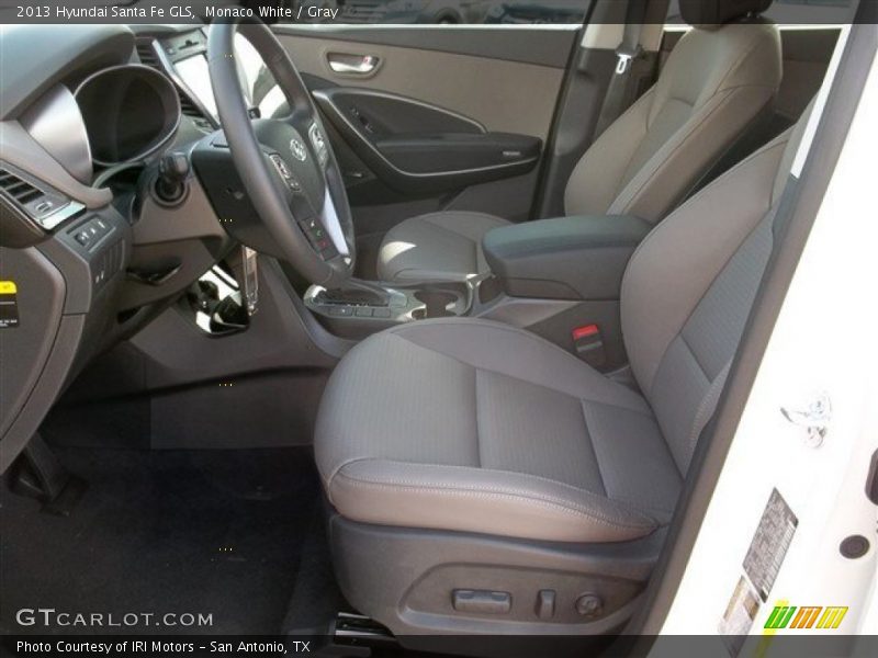 Monaco White / Gray 2013 Hyundai Santa Fe GLS