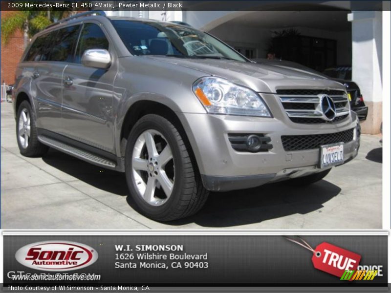 Pewter Metallic / Black 2009 Mercedes-Benz GL 450 4Matic