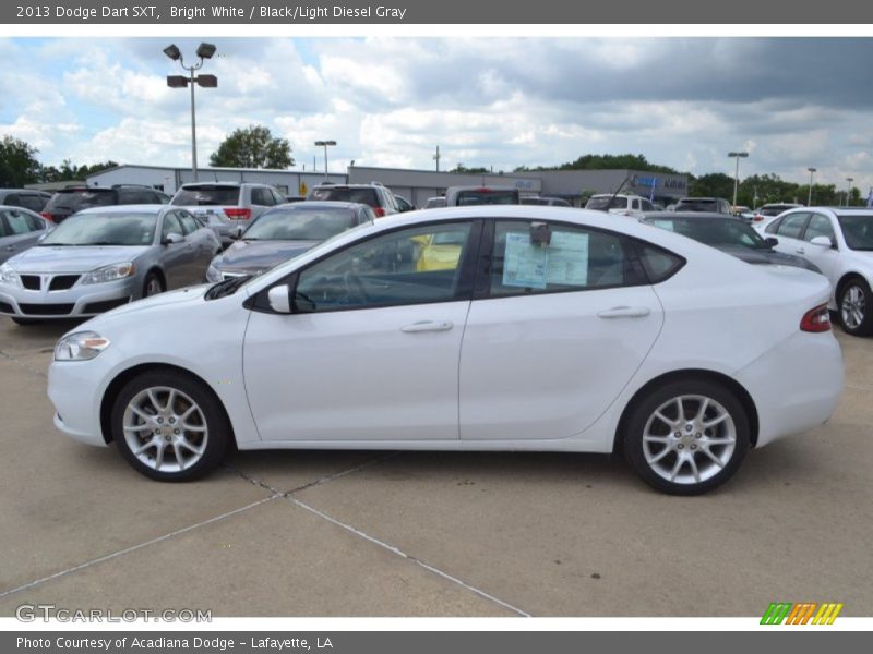 Bright White / Black/Light Diesel Gray 2013 Dodge Dart SXT