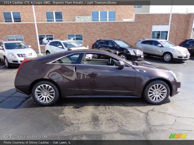 Majestic Plum Metallic / Light Titanium/Ebony 2014 Cadillac CTS 4 Coupe AWD