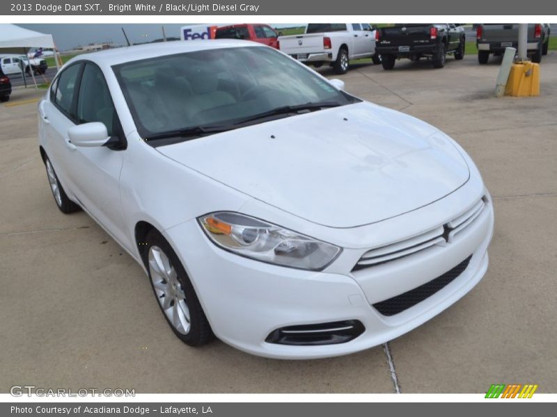 Bright White / Black/Light Diesel Gray 2013 Dodge Dart SXT