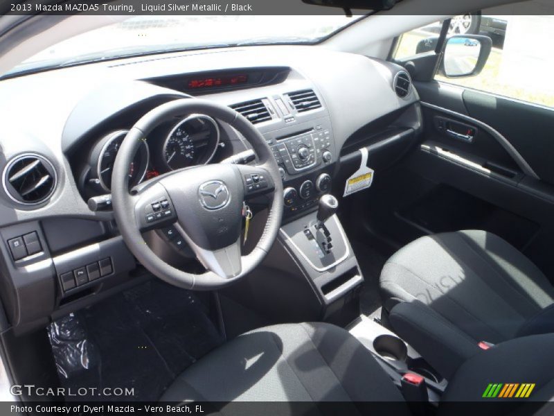 Liquid Silver Metallic / Black 2013 Mazda MAZDA5 Touring