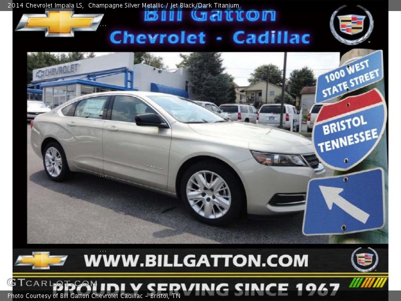 Champagne Silver Metallic / Jet Black/Dark Titanium 2014 Chevrolet Impala LS