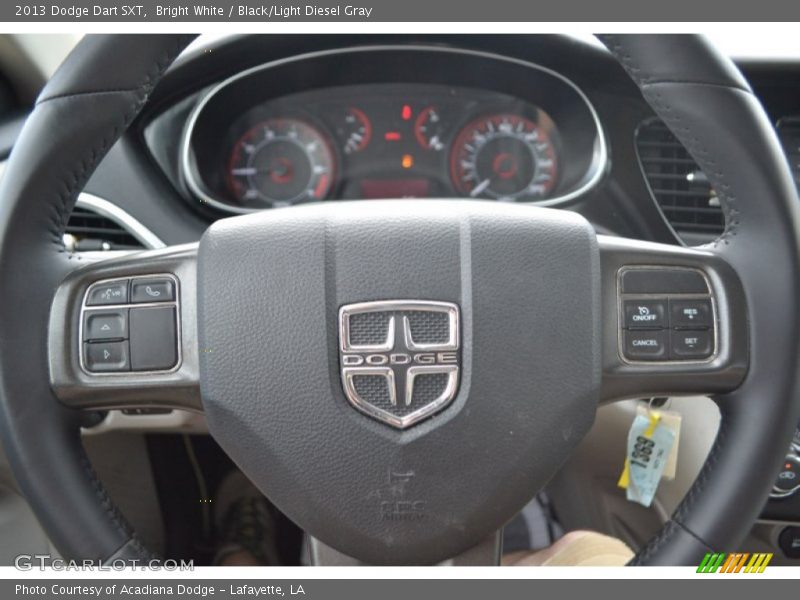 Bright White / Black/Light Diesel Gray 2013 Dodge Dart SXT