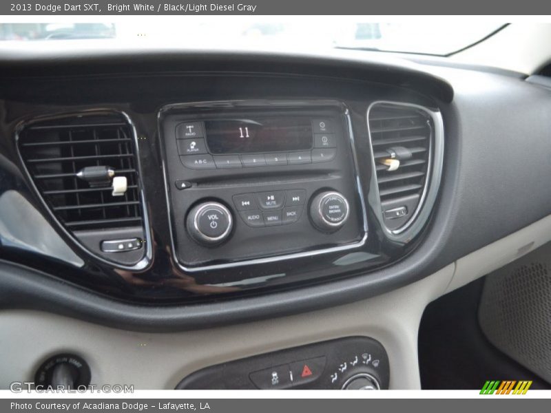 Bright White / Black/Light Diesel Gray 2013 Dodge Dart SXT