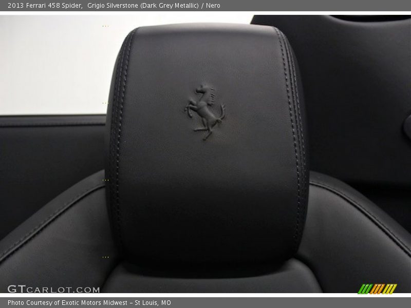 Grigio Silverstone (Dark Grey Metallic) / Nero 2013 Ferrari 458 Spider