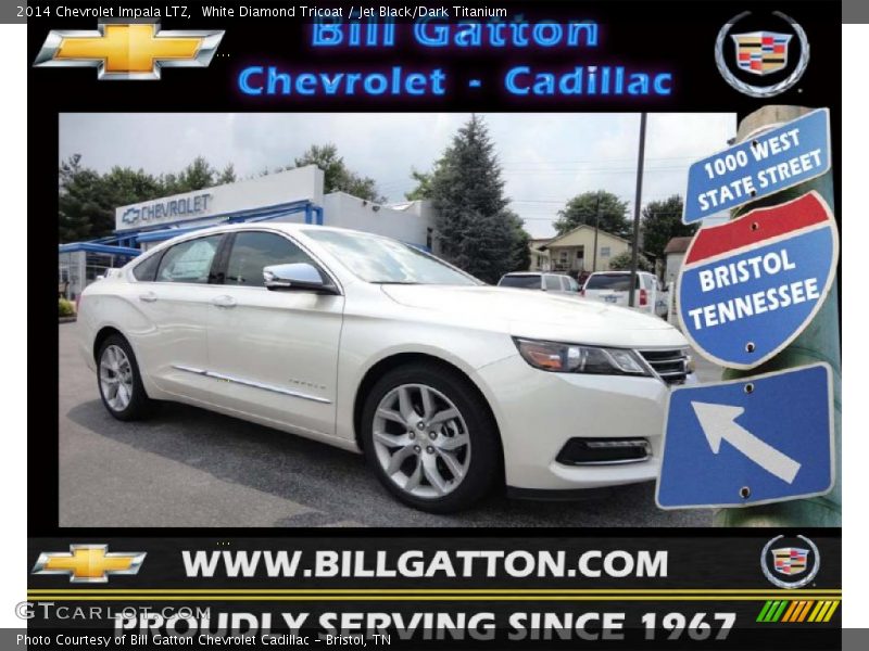 White Diamond Tricoat / Jet Black/Dark Titanium 2014 Chevrolet Impala LTZ