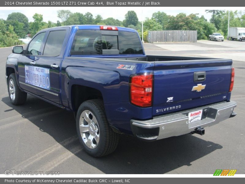 Blue Topaz Metallic / Jet Black 2014 Chevrolet Silverado 1500 LTZ Z71 Crew Cab 4x4