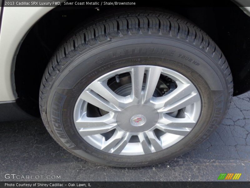 Silver Coast Metallic / Shale/Brownstone 2013 Cadillac SRX Luxury FWD