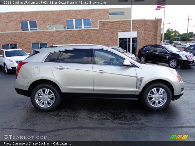 Silver Coast Metallic / Shale/Brownstone 2013 Cadillac SRX Luxury FWD