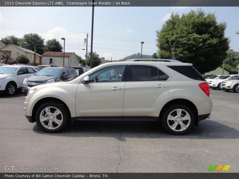 Champagne Silver Metallic / Jet Black 2013 Chevrolet Equinox LTZ AWD