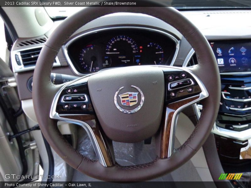 Silver Coast Metallic / Shale/Brownstone 2013 Cadillac SRX Luxury FWD