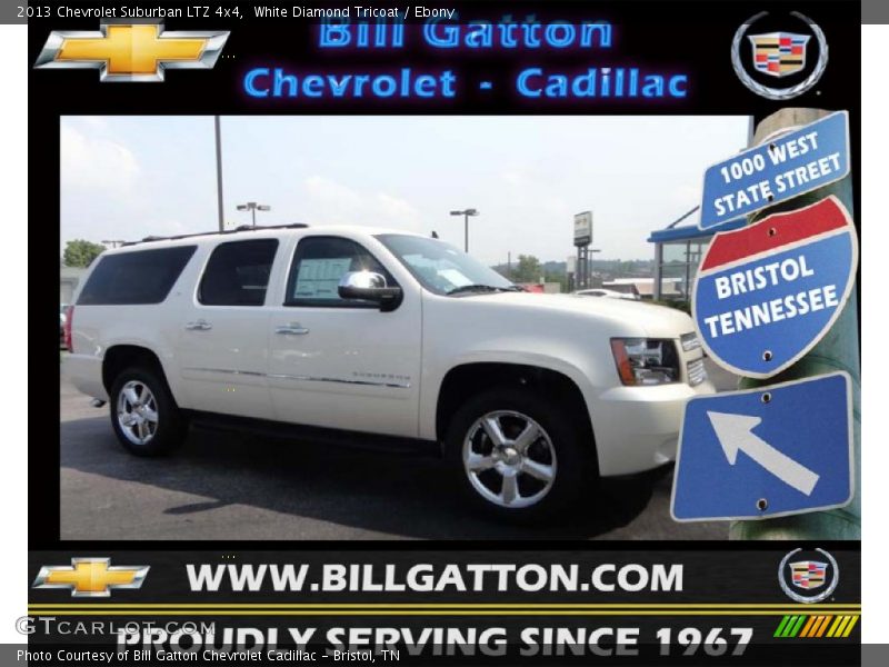 White Diamond Tricoat / Ebony 2013 Chevrolet Suburban LTZ 4x4