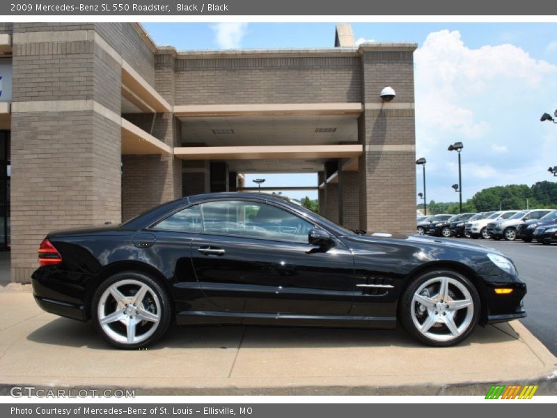 Black / Black 2009 Mercedes-Benz SL 550 Roadster