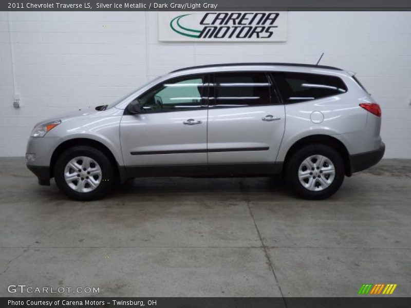 Silver Ice Metallic / Dark Gray/Light Gray 2011 Chevrolet Traverse LS