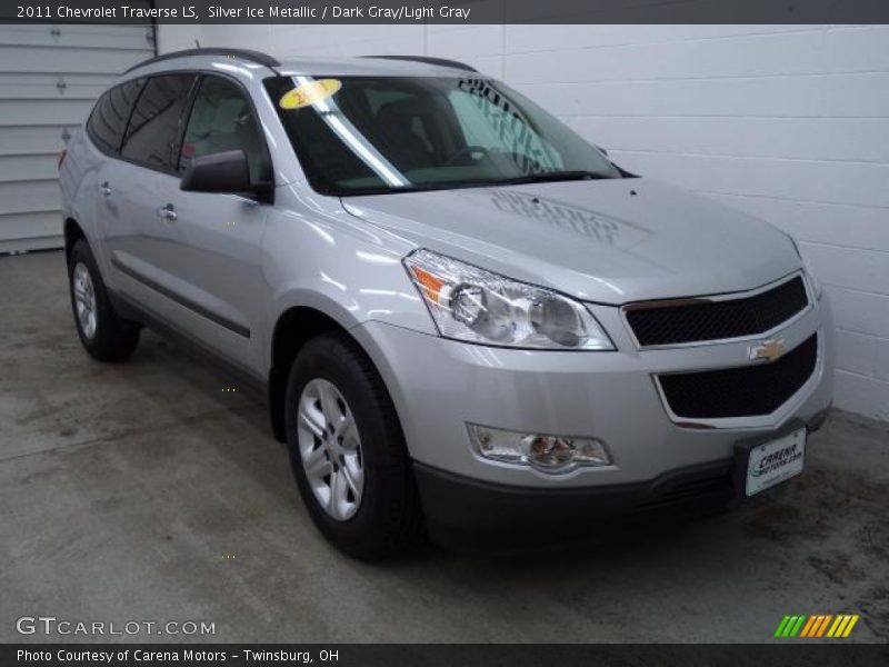 Silver Ice Metallic / Dark Gray/Light Gray 2011 Chevrolet Traverse LS